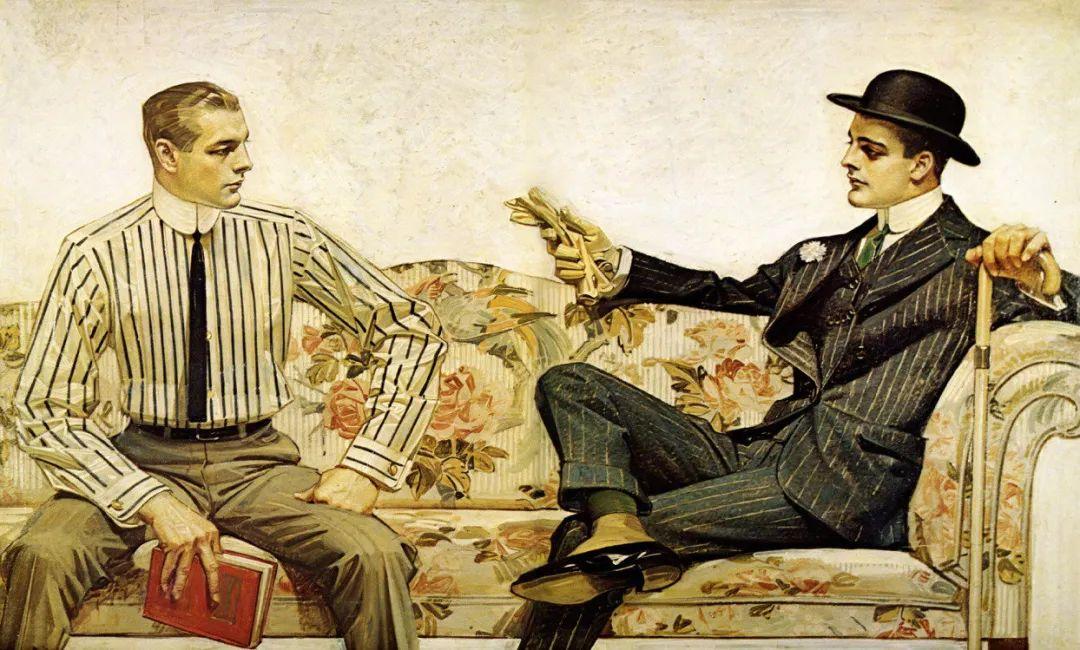 jcleyendecker67美国黄金时代绅士的品格性感又时髦插画分享