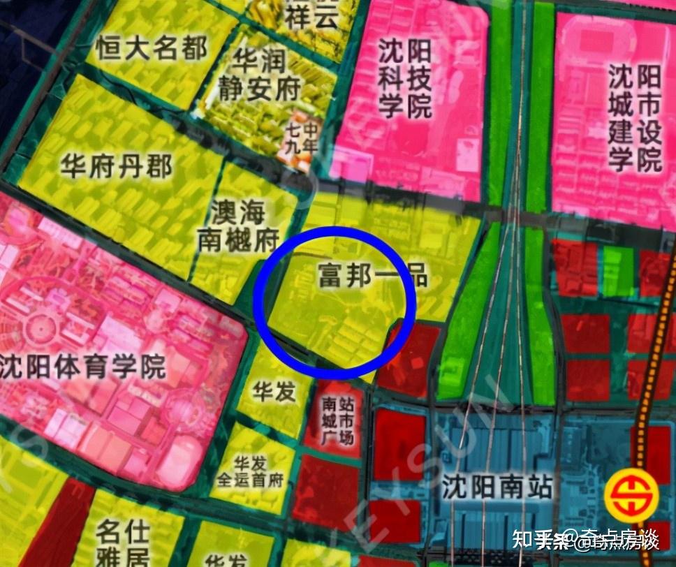 新南站板块,富邦地块内,南侧是华发全运首府组团,紧邻苏家屯区,与华润