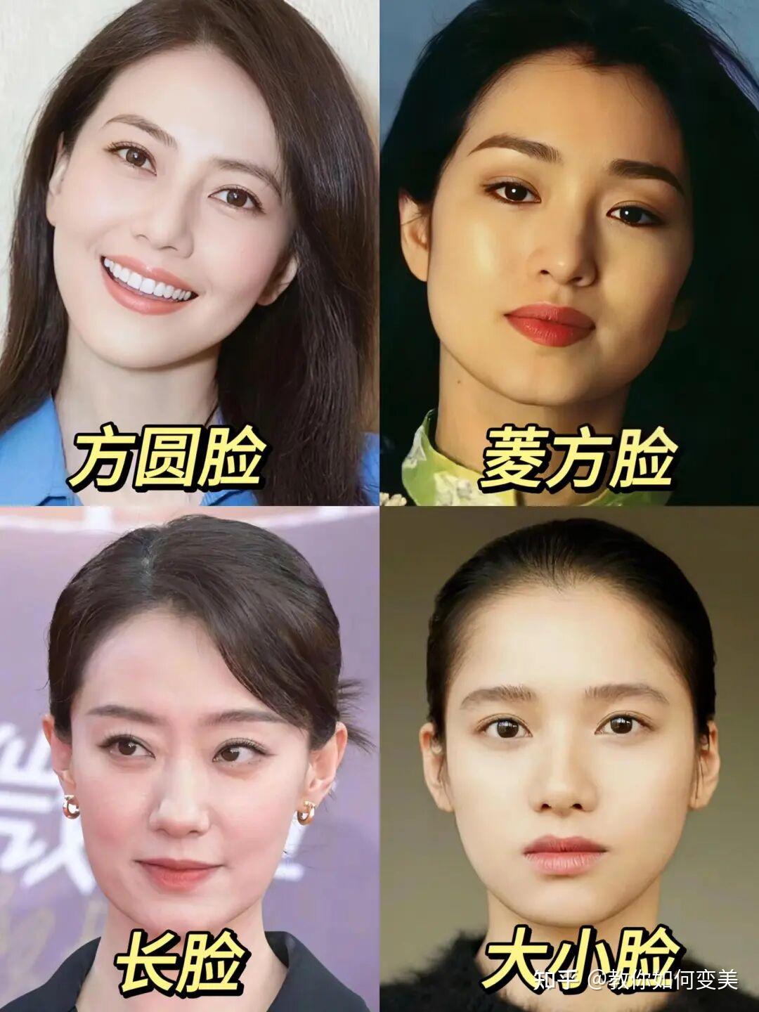 方圆脸,长型,菱形脸,不同脸型的变美思路~ - 知乎