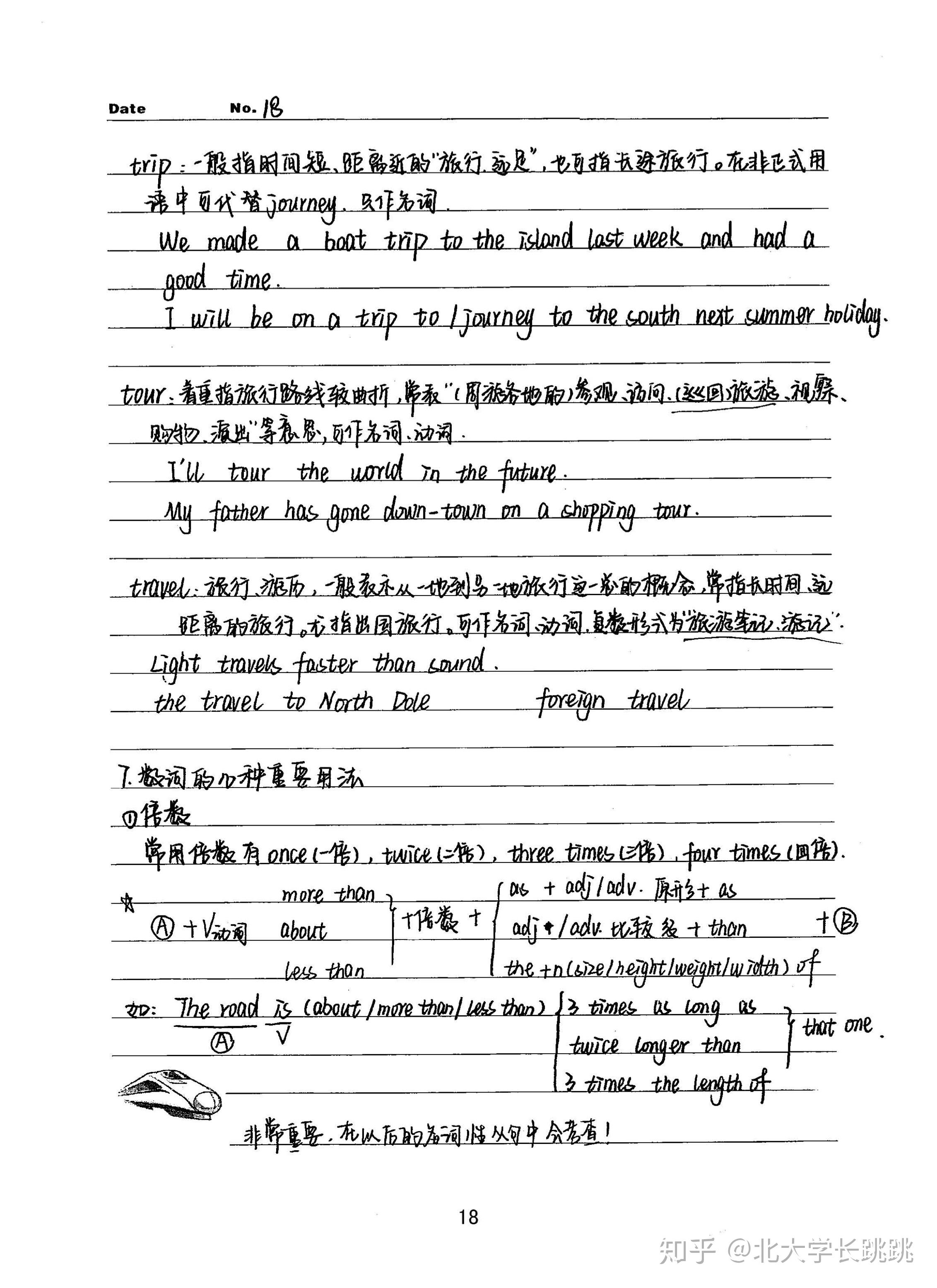 高考学霸英语手写笔记名词数词