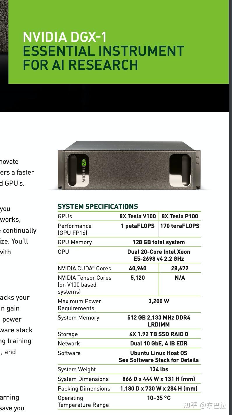 Gpu dgx server spec 