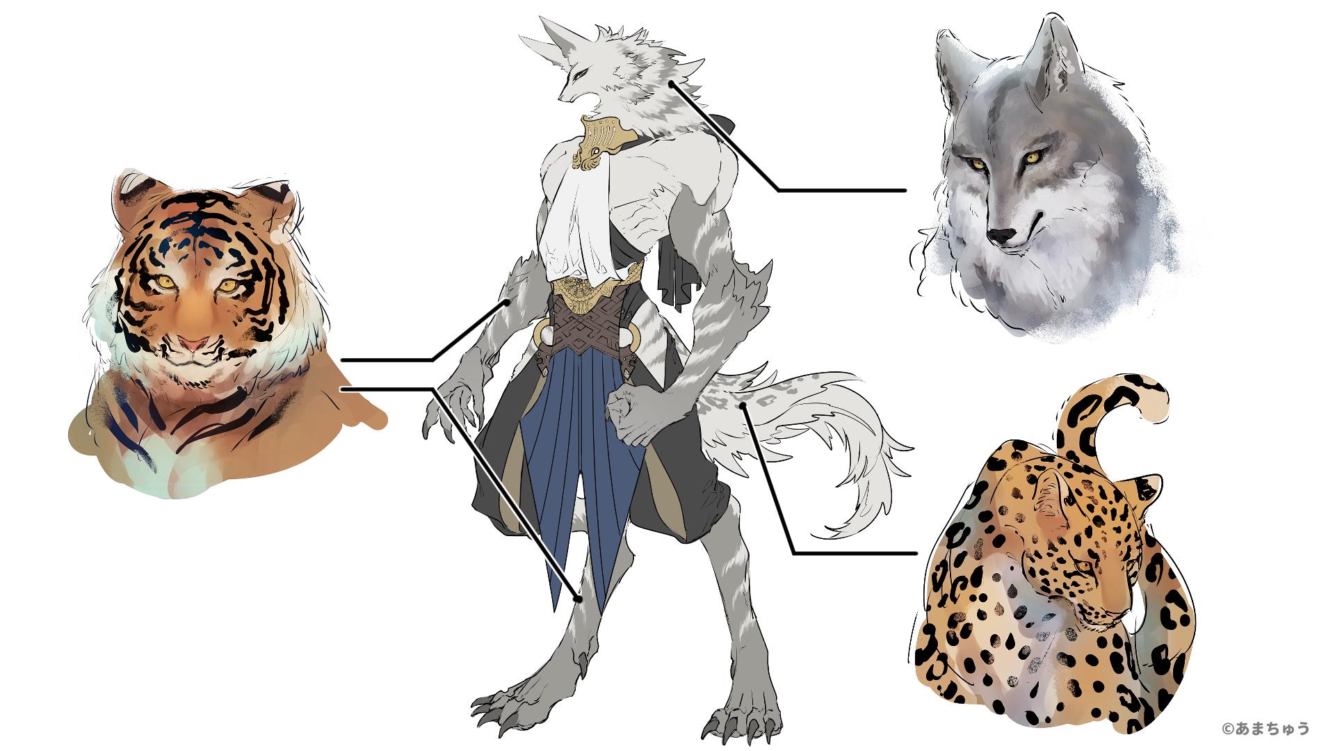 绘画新手怎么画兽设教你帅气狼人兽设画法教程