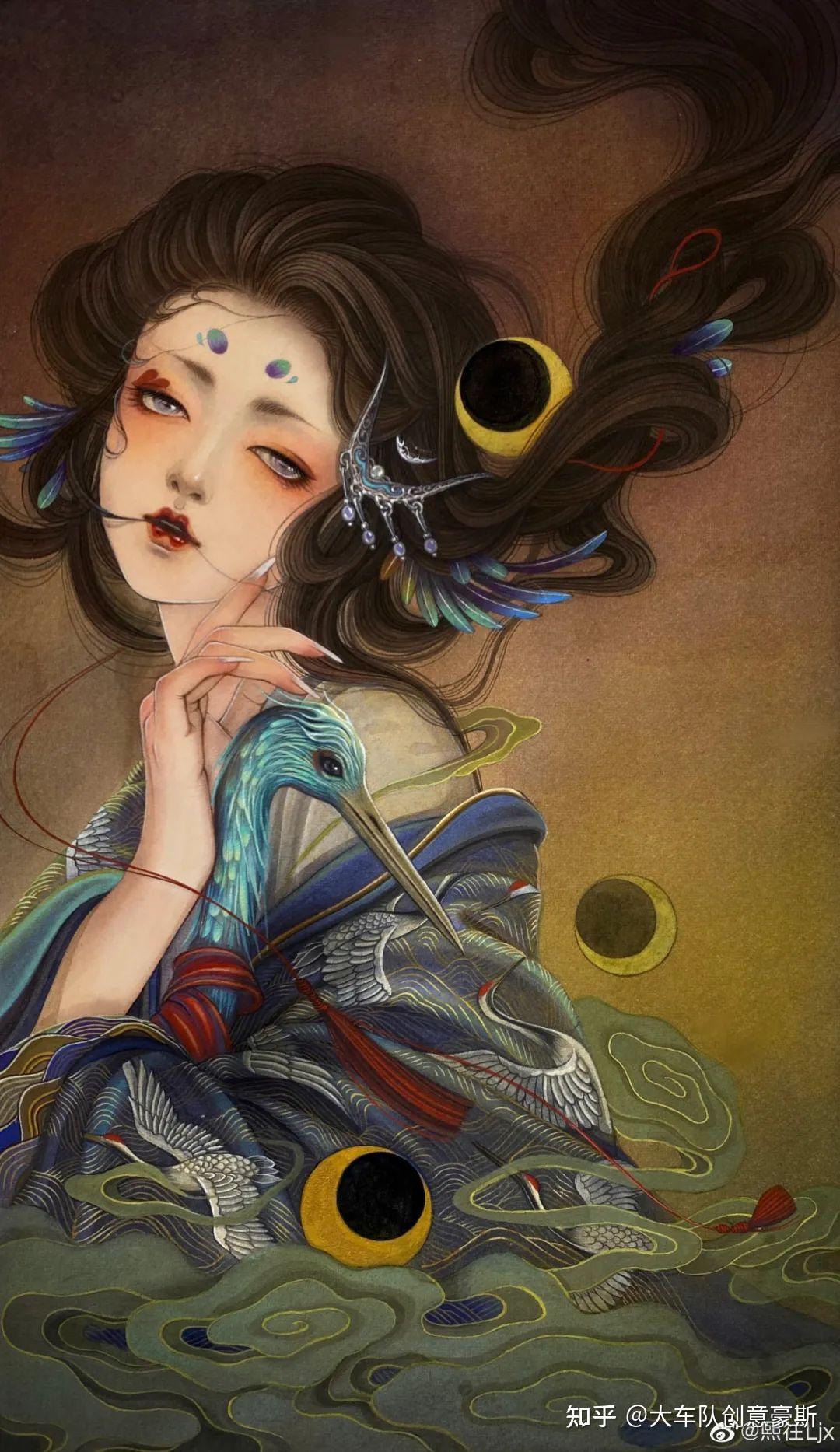 artist 28|美女插画师"复活"美艳女妖,一眼勾魂