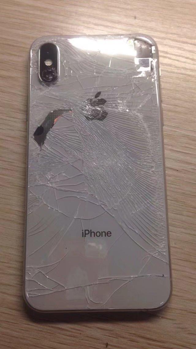 苹果x摔碎真实图片图片