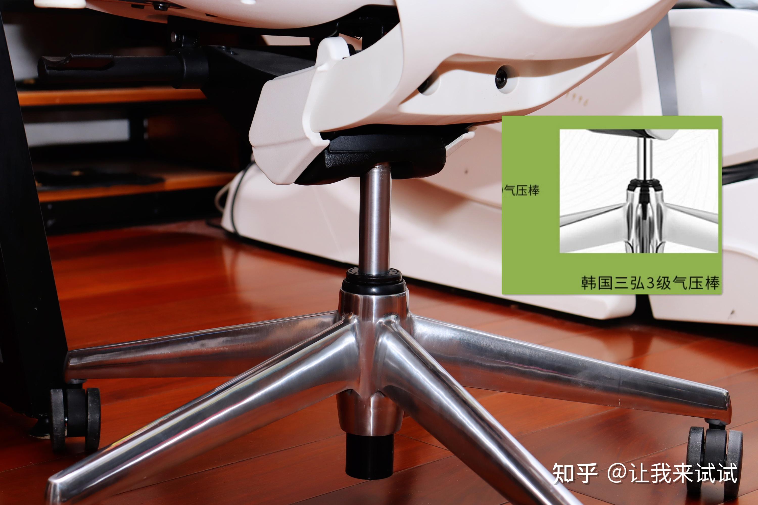 几款椅子当中只有冈村sylphy light使用了三级气压棒.