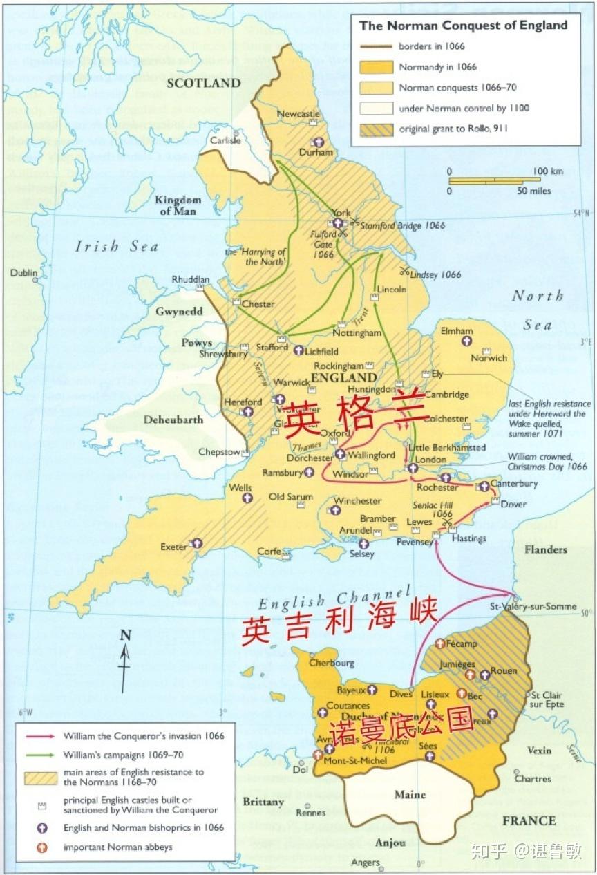 1066年诺曼征服英格兰10世纪,北欧维京人侵入法国.