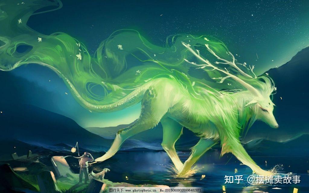 神獸是中國古代民間神話傳說中的生物,以兩儀二聖(太陽燭照,太陰幽熒)