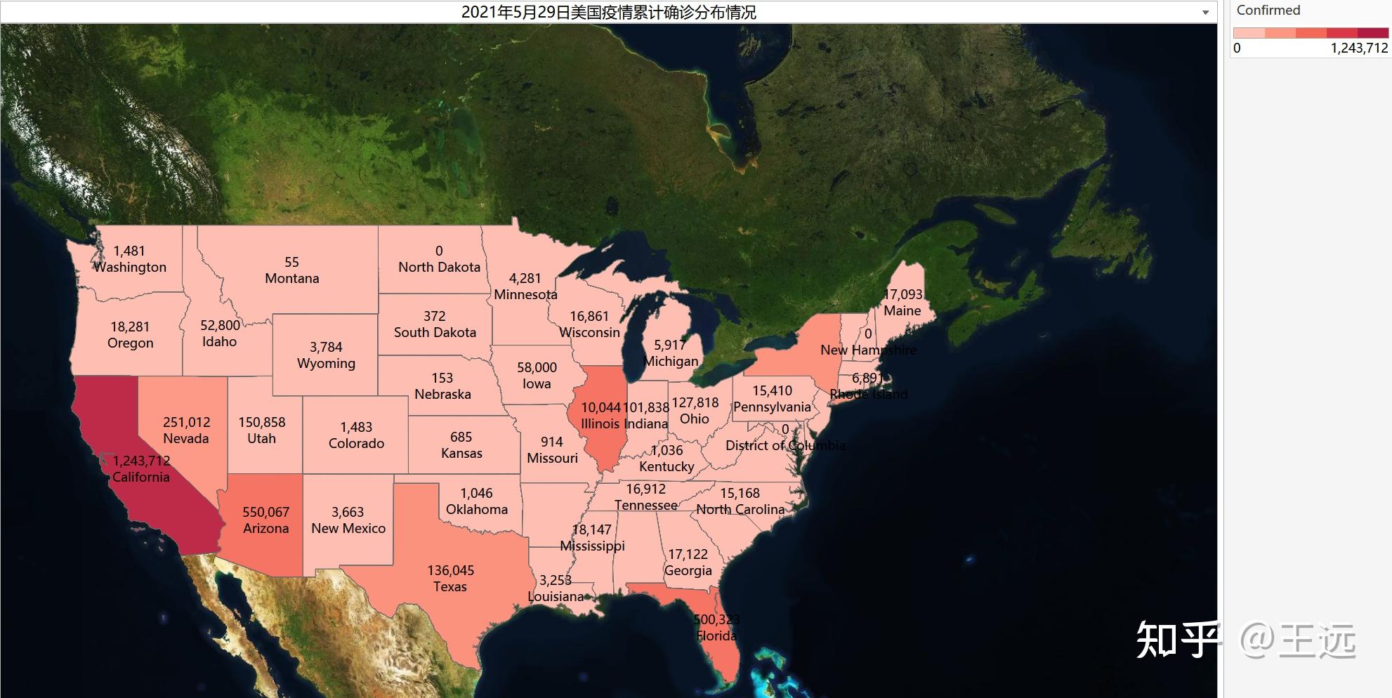 3美国疫情地图(截止到2021年5月29日)2