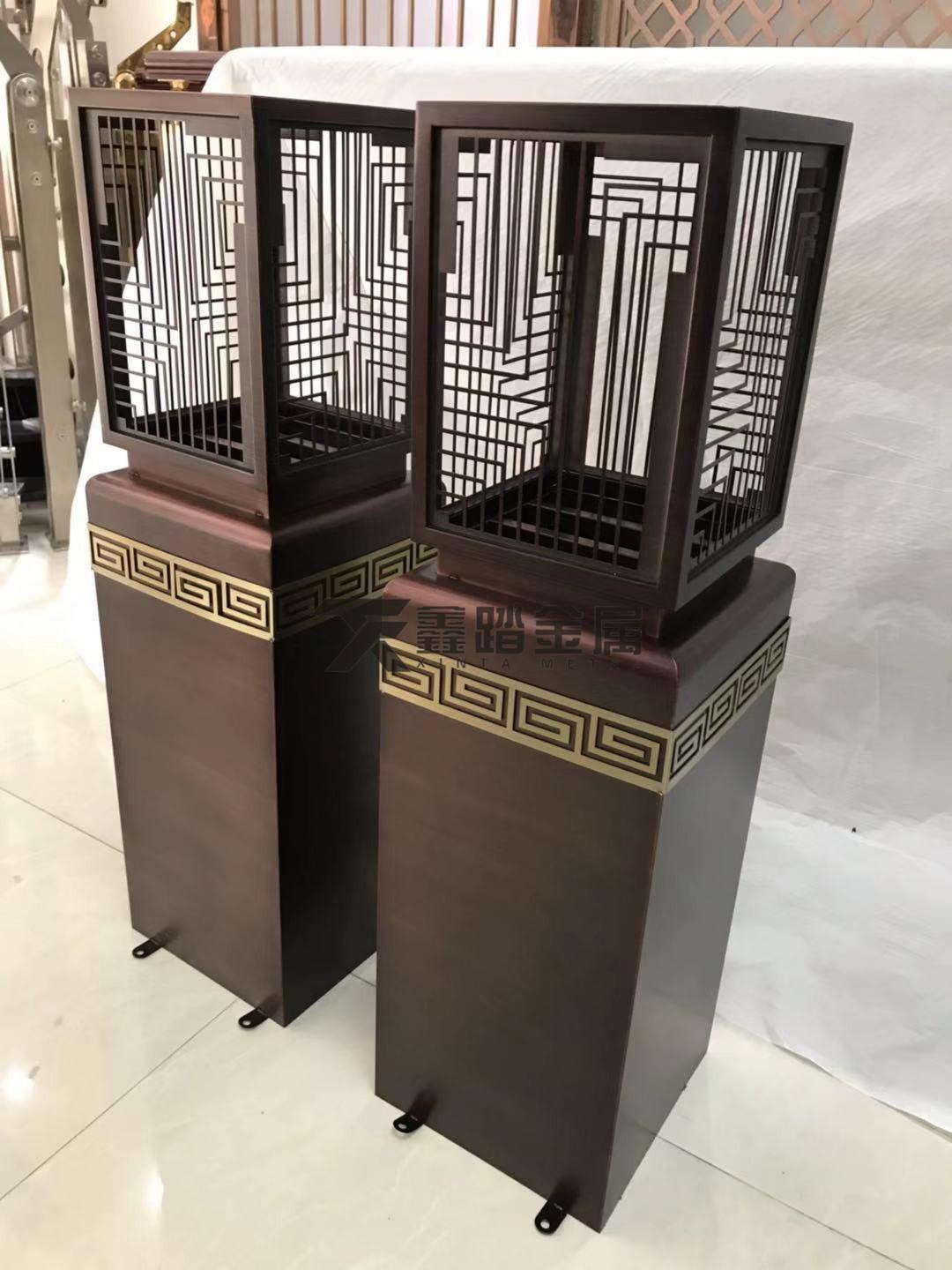 304不锈钢灯箱售楼部红古铜发光不锈钢灯箱创意装饰