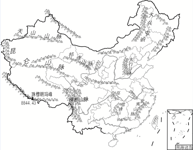 從東北松嫩平原西部-遼河中上游-陰山山脈-鄂爾多斯高原東緣(除河套