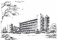 手绘教程|手绘综合楼效果图