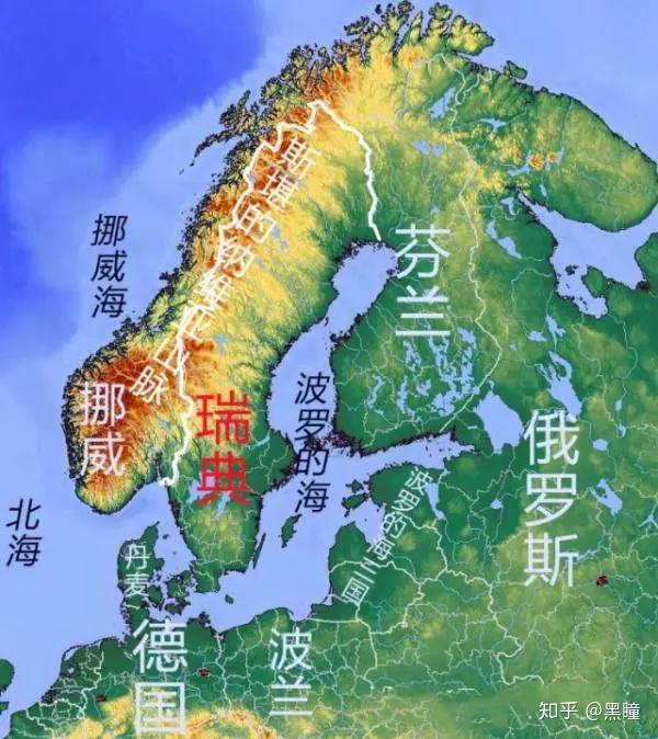 北欧山脉地图图片