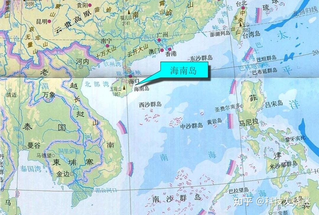 海南的地理位置经纬线图片