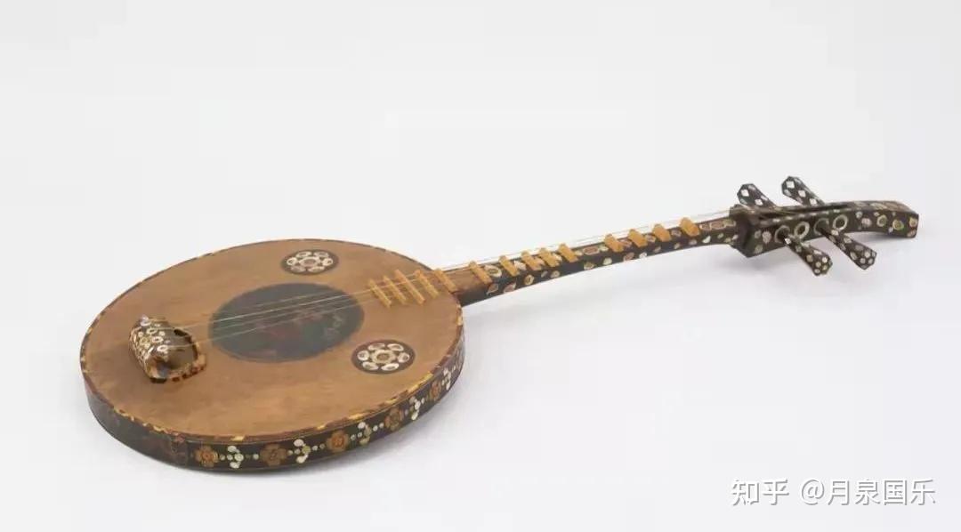 中国　中阮 中阮色木中樂民族樂器Chinese Musical Instrument Zhong Ruan