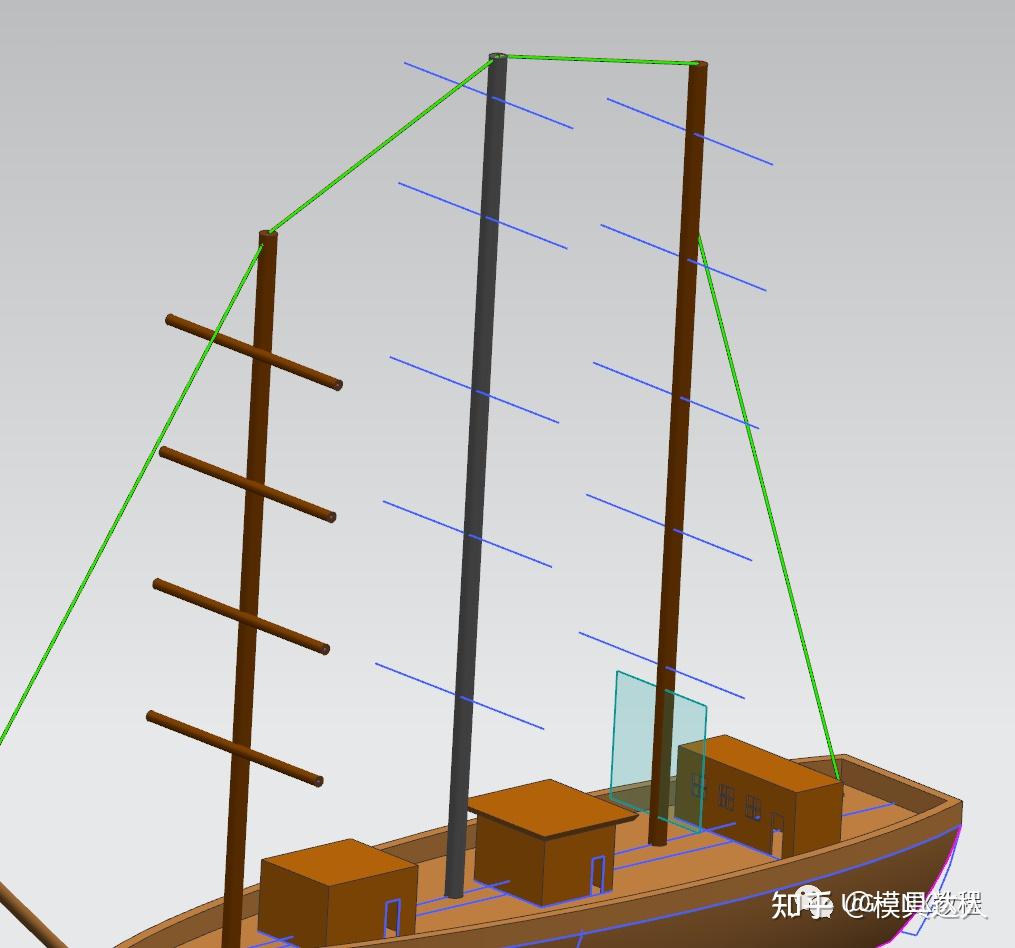 帆船模型製作技法 UG/NX 简易帆船模型，看看你能从中总结出多少技巧点？ - 知乎