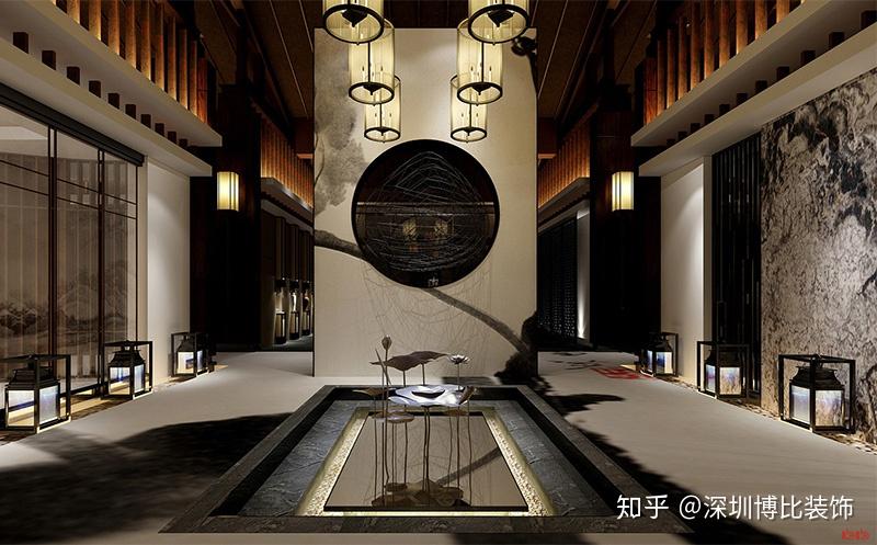 高档会所装修设计中式会所装修效果图