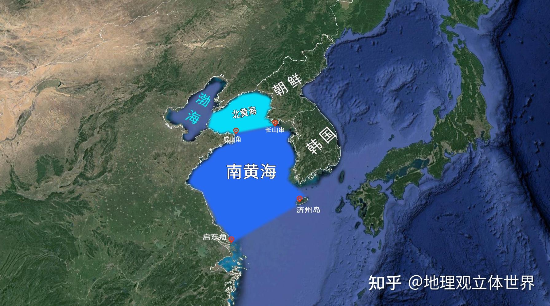 中韩黄海划界图片