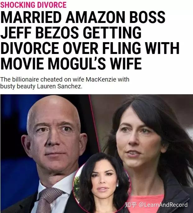 世界首富亚马逊ceo杰夫贝佐斯jeffbezos离婚了
