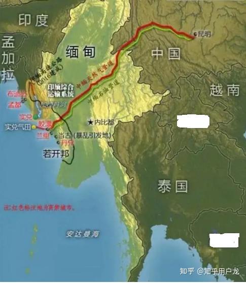 缅甸第二大港,这里既是中缅铁路的终点,又是中缅油气管道的起点,中国
