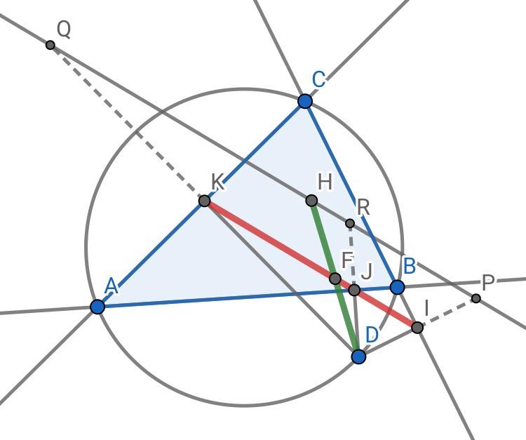 四个点构成的四个三角形的重心共圆,而且与原四边形相似,相似比1:3.