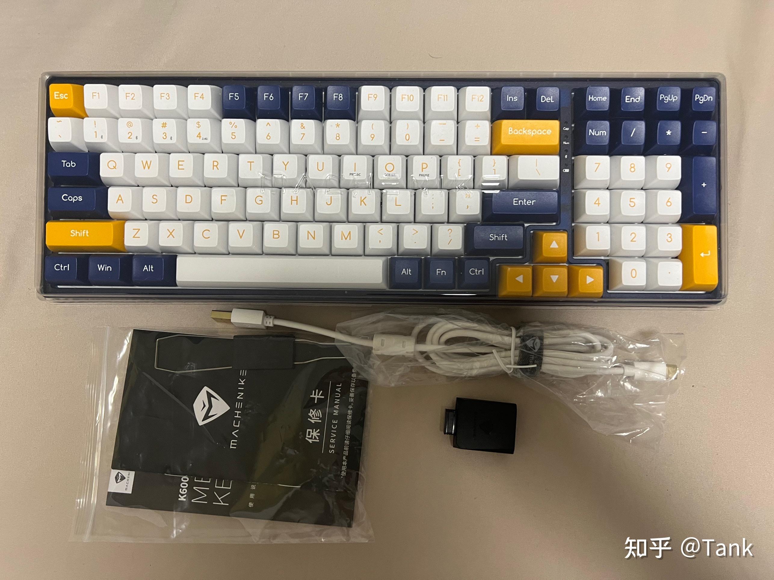 469元三模热插拔fsa球帽透明壳机械键盘机械师k600全新普鲁士蓝配色