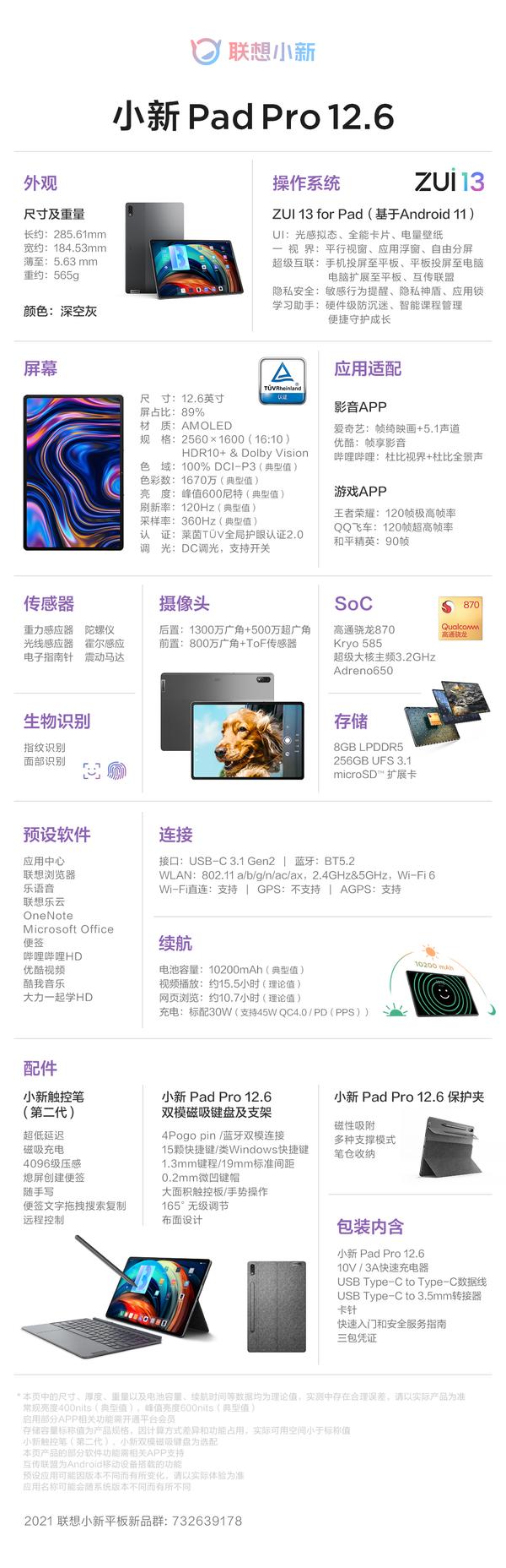 如何评价11 月2 日发布的联想小新Pad Pro 12.6 平板电脑? - 知乎