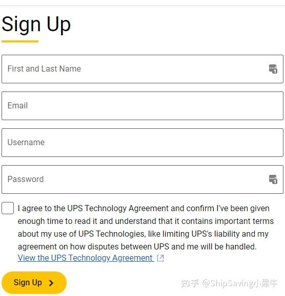 开通自己的UPS账户, 立享折扣 - 知乎