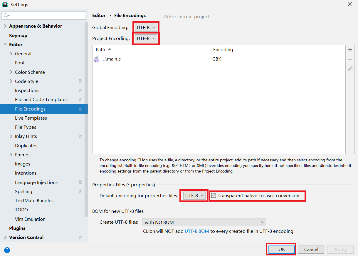 File Settings Editor Code Style C File Settings Editor Code Style C