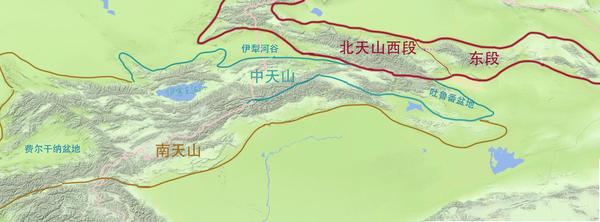 天山山脉 地图图片