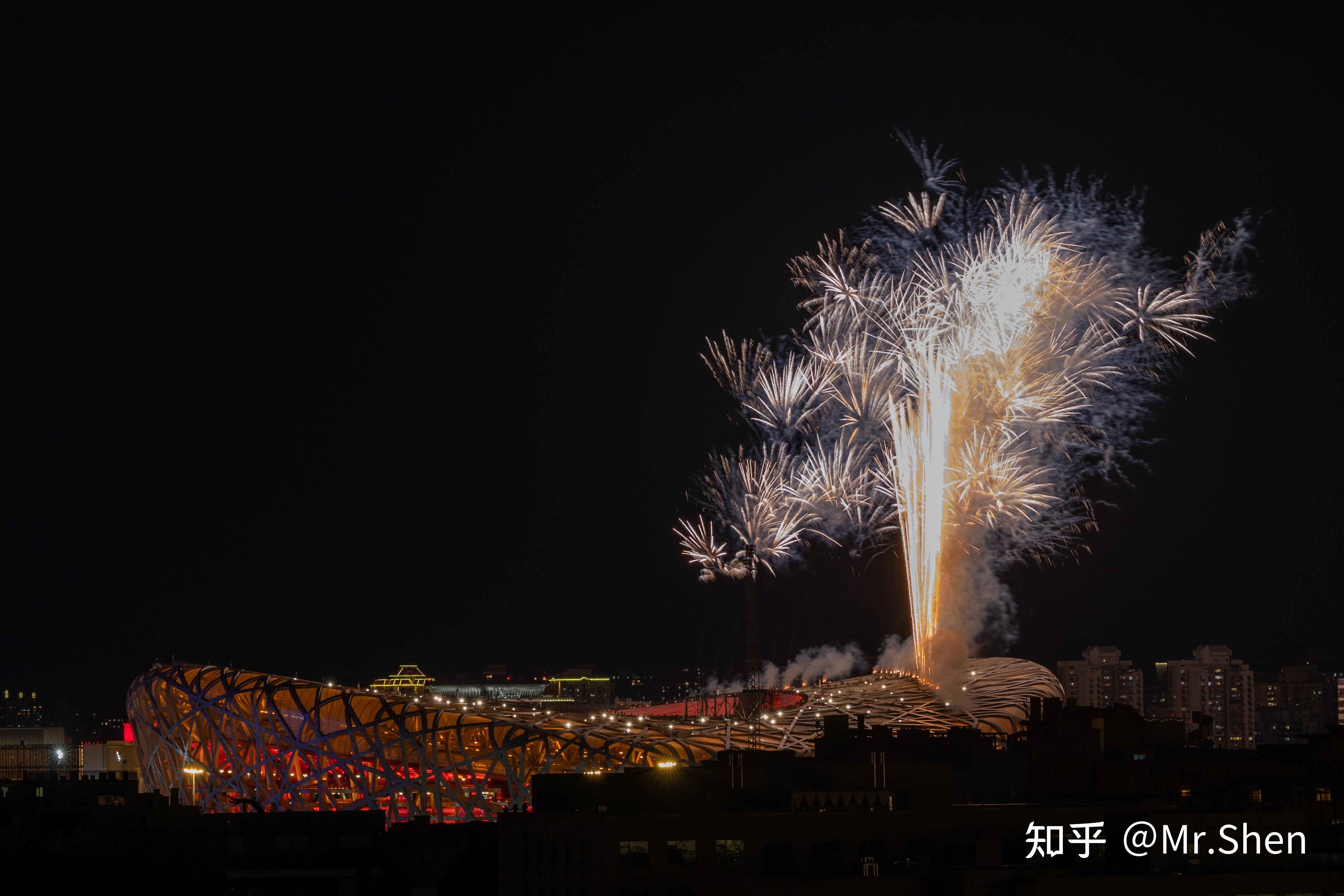 冬奥会开幕式烟花图片