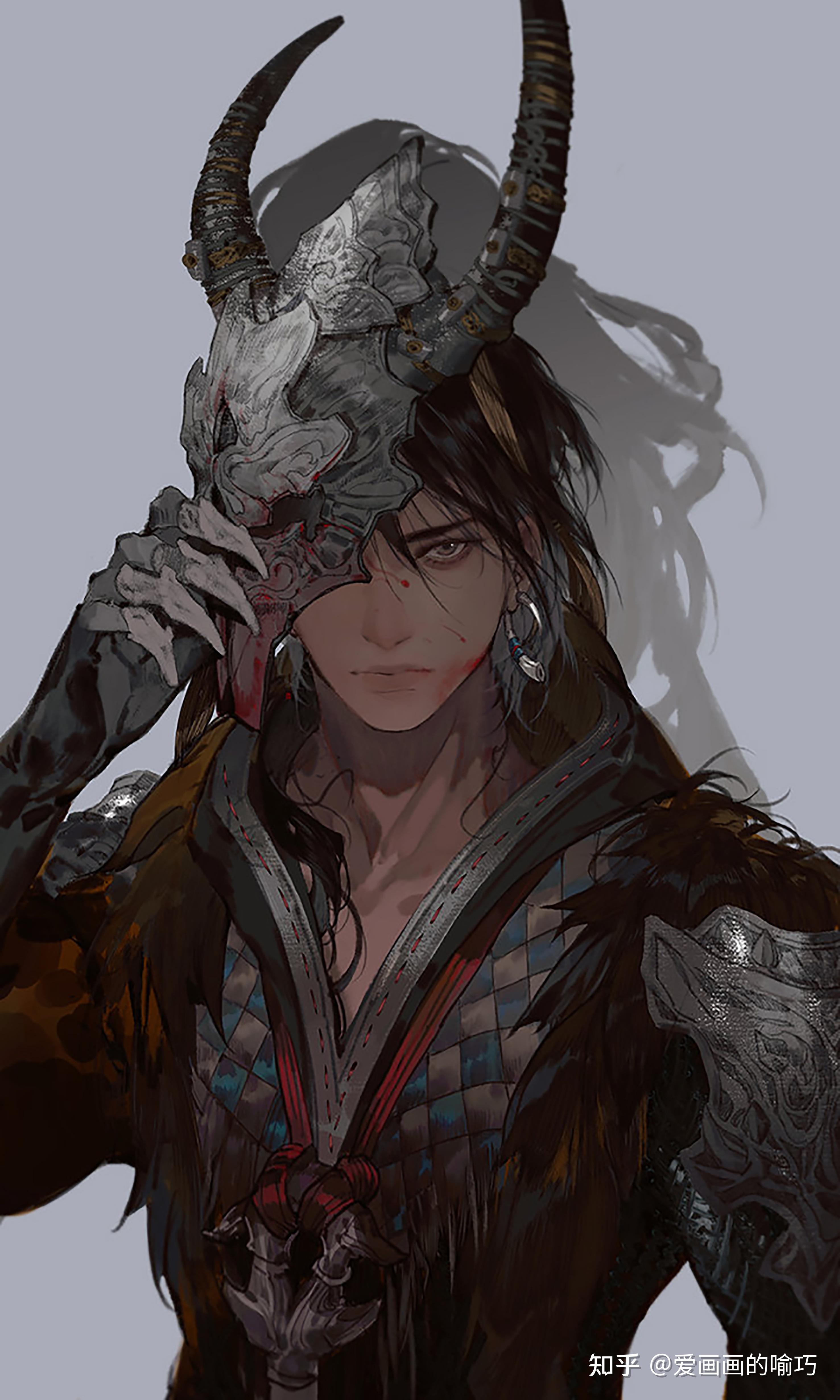 伊吹五月鸡腿子古风插画