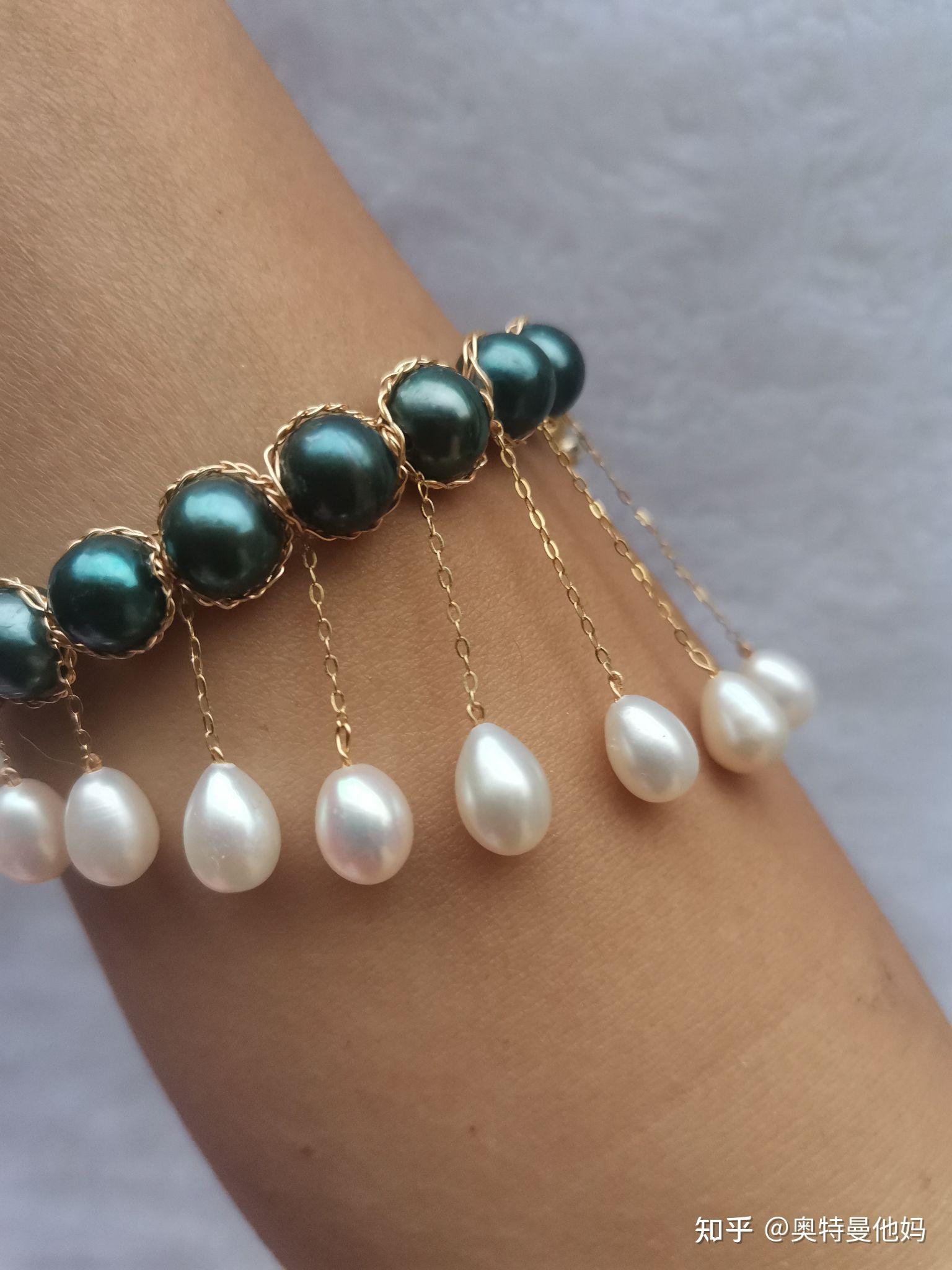 天然大溪地海水珍珠手镯