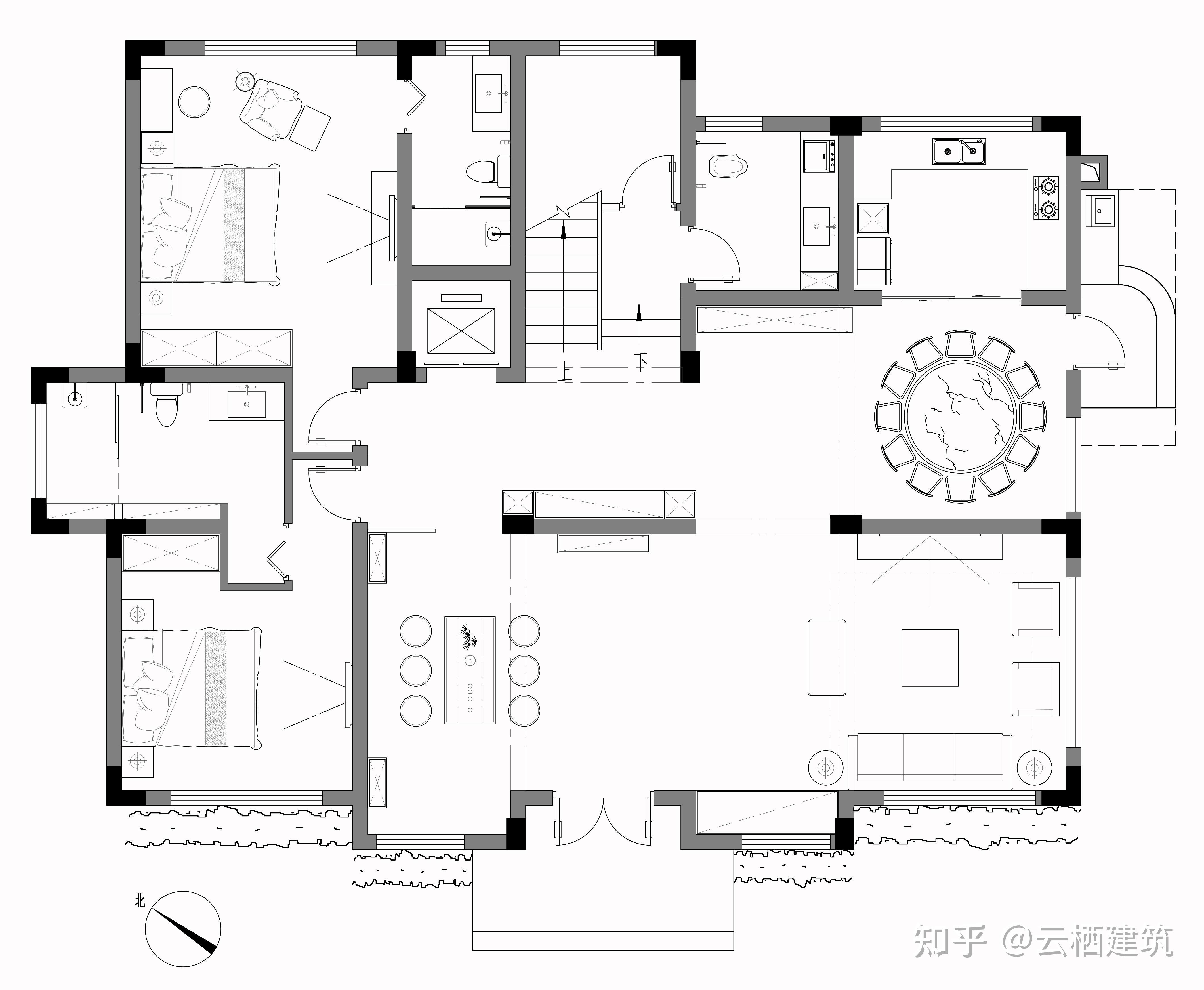 云栖建筑丨四层新中式奢华别墅,雅奢东方!