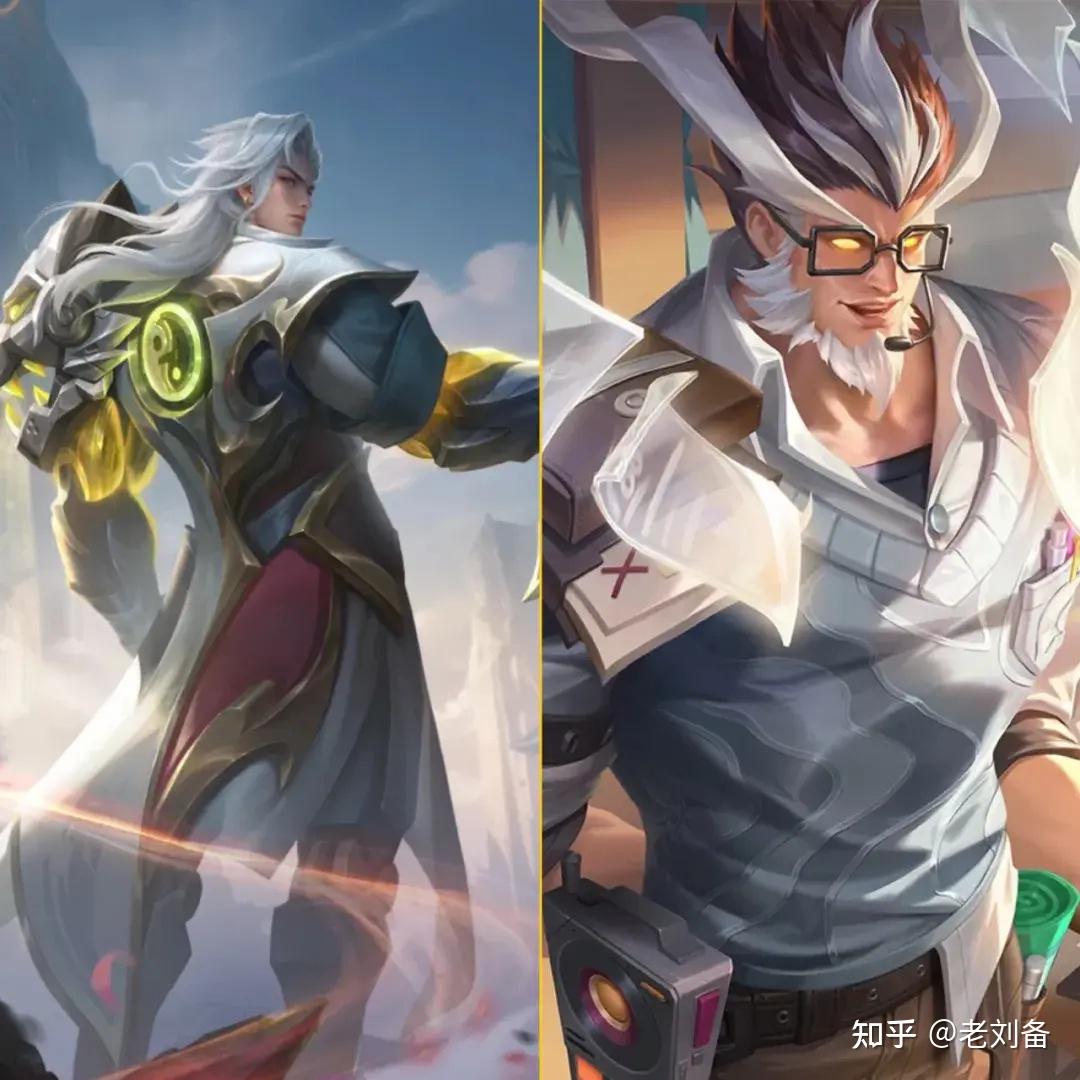 勇者定位的皮肤有两款,分别是项羽的初级战令和盘古的6元皮,和此前的