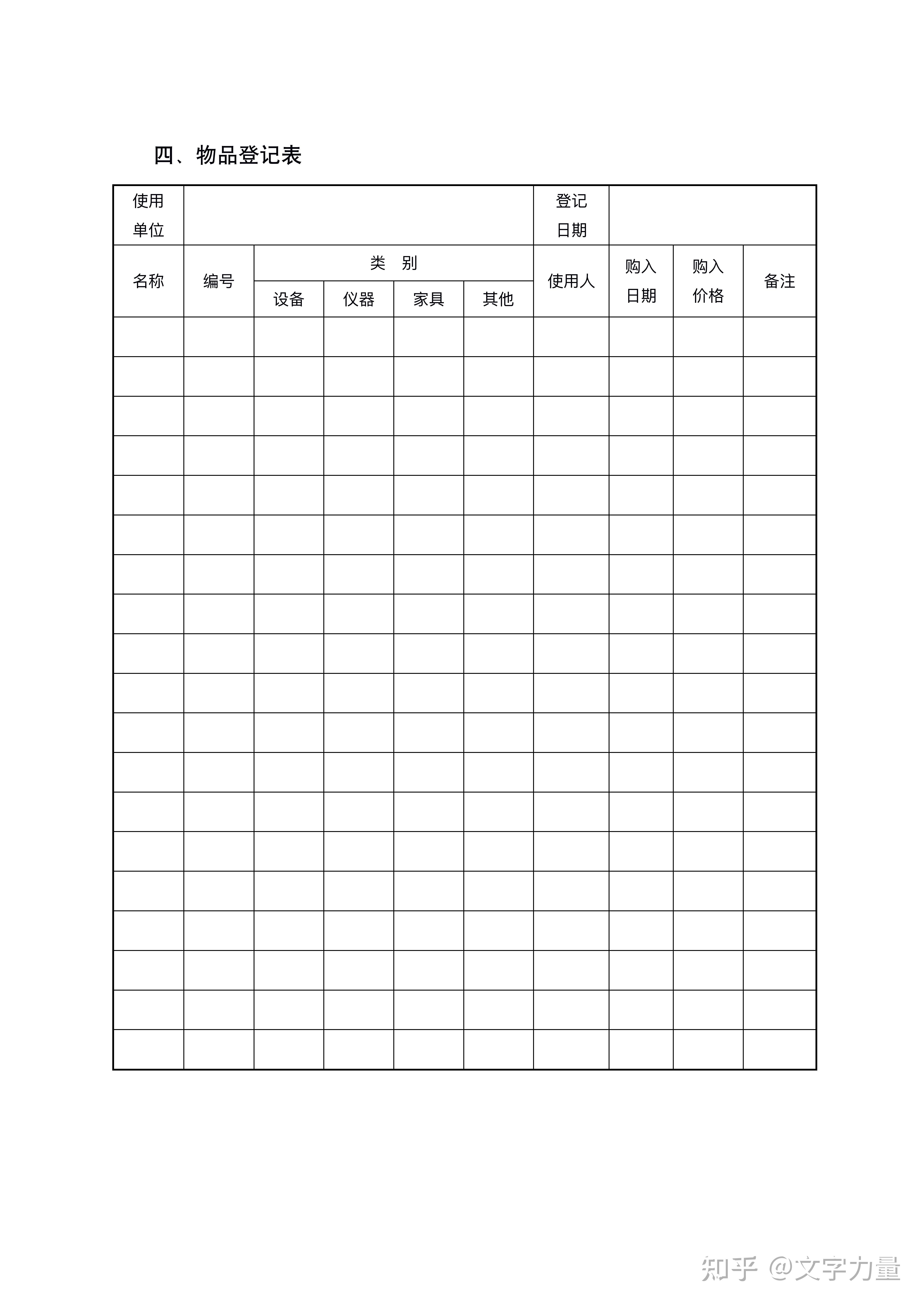 《員工出差申請表》《物品登記表》《公務用車申請單》《車輛維修申請