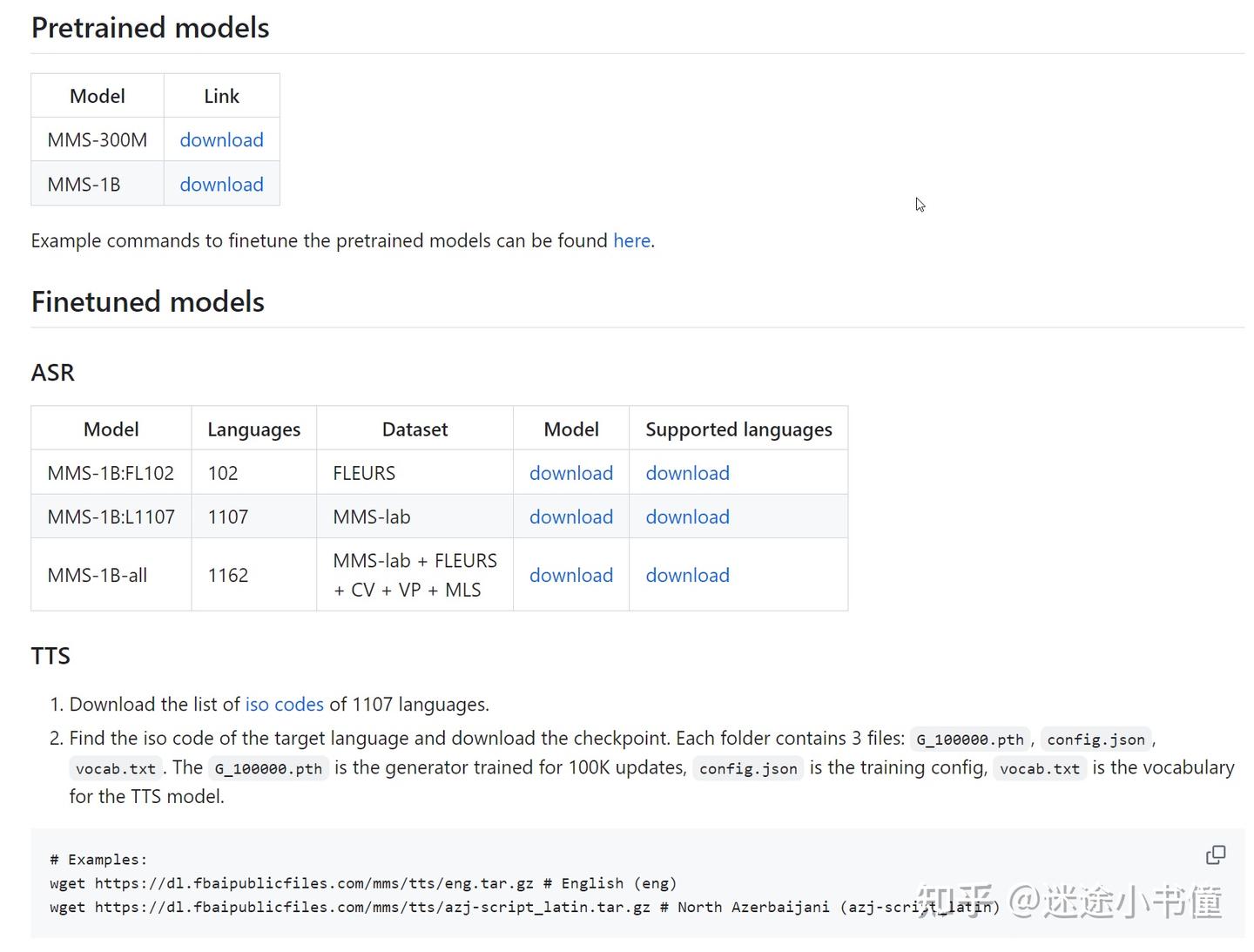 [卷疯了]Meta-覆盖1107种语言的预训练, asr和tts模型 - 知乎