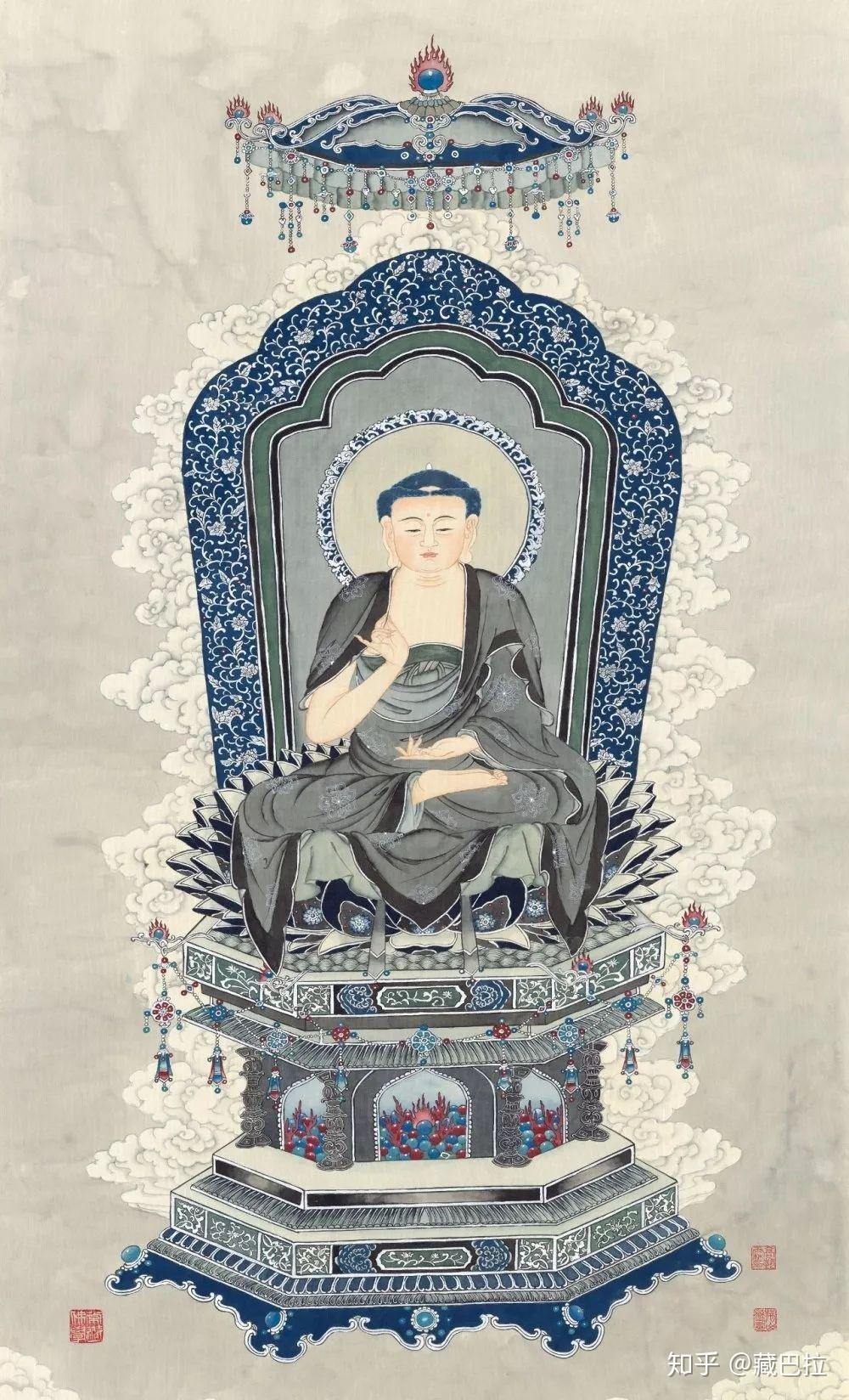 东密唐卡五方佛