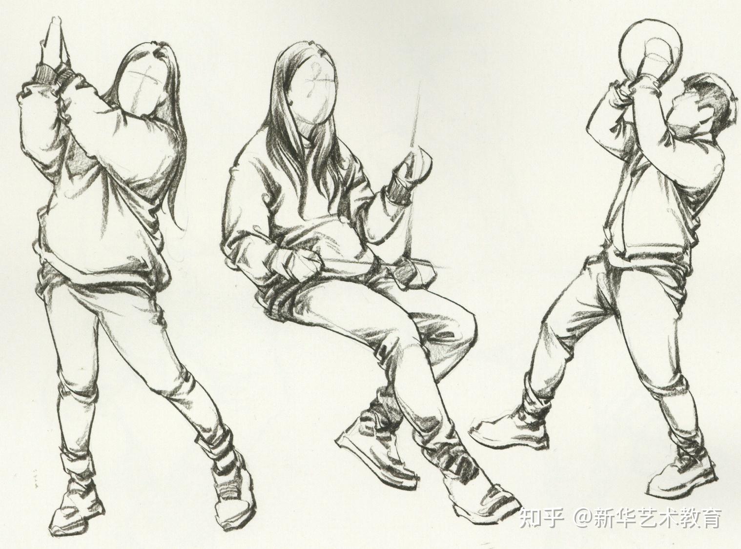 合肥美术培训学校美术生一定不能忽略的速写人物的轮廓线非常重要