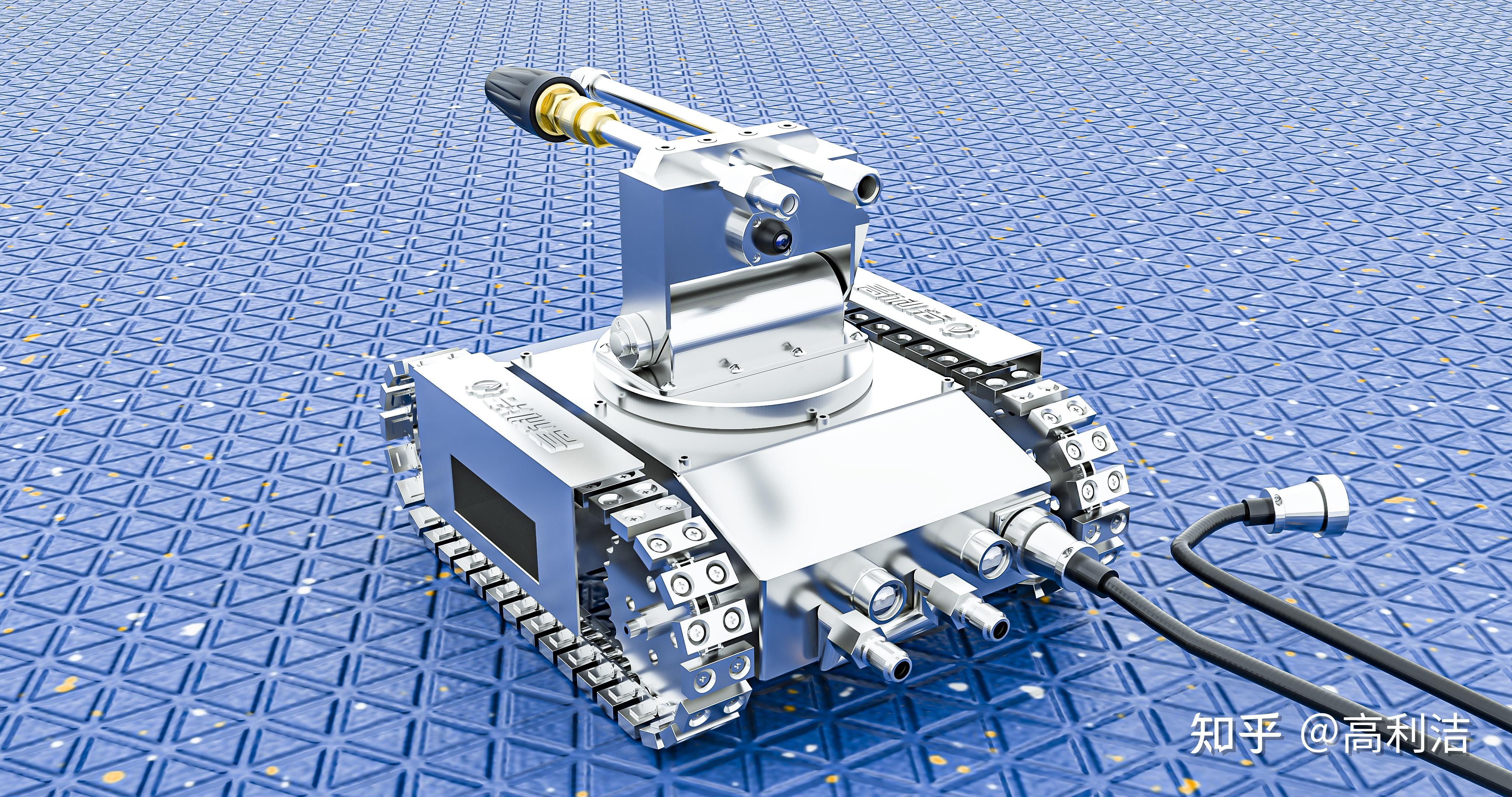 高利洁大型油烟机管道养殖场粪沟密闭空间清洗机器人