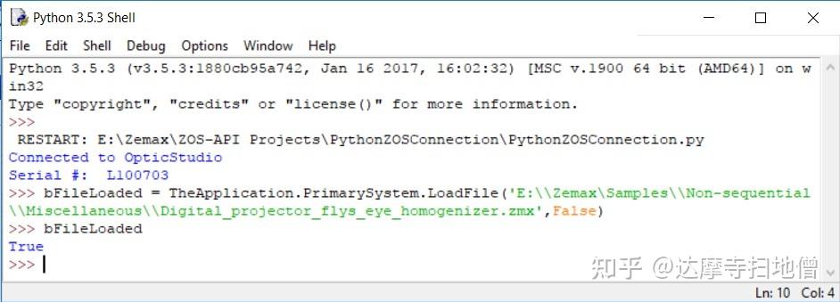 Zemax Python ZEMAX | 使用ZOS-API交互扩展连接Python与OpticStudio - 知乎