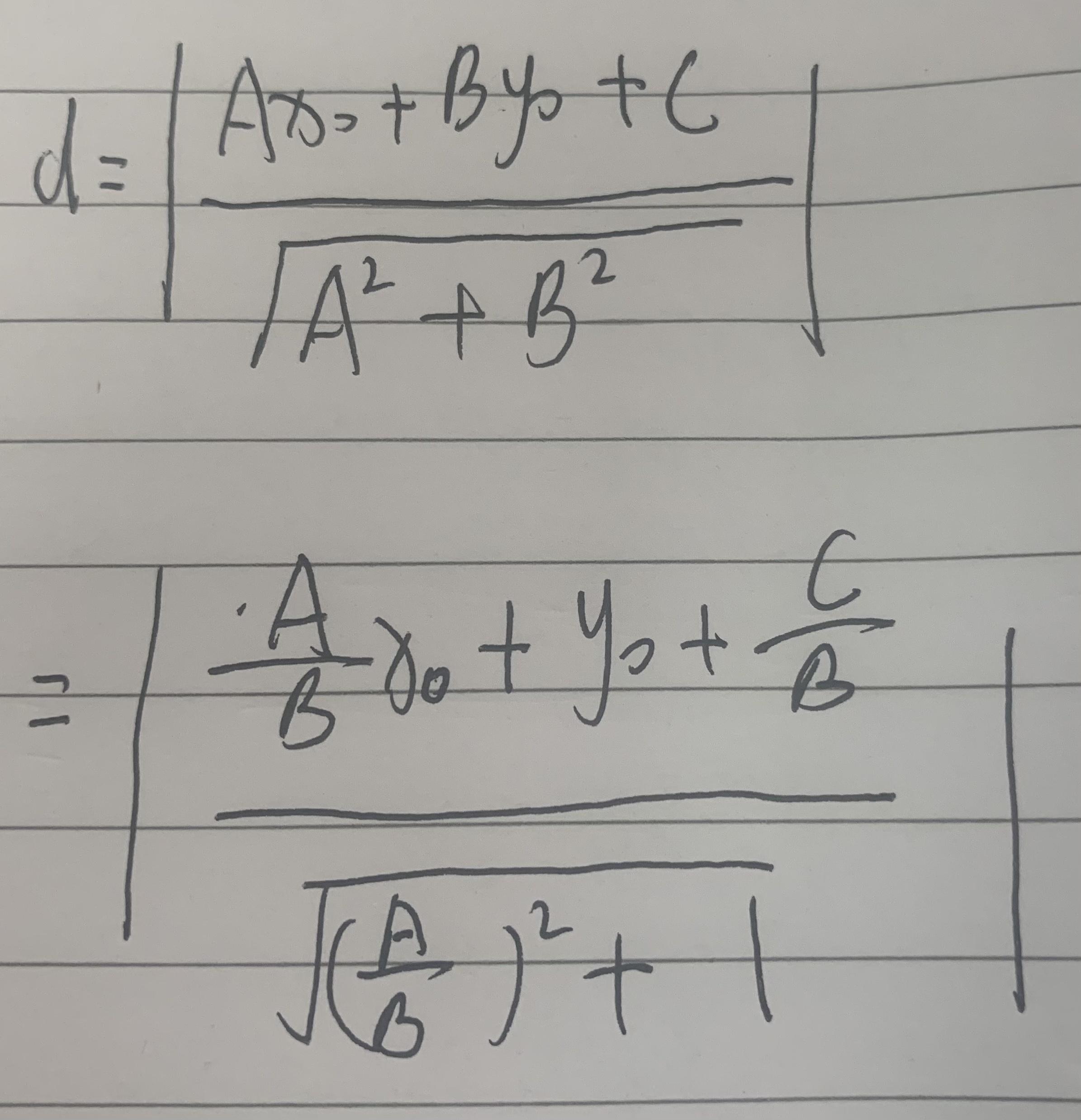 我們把它變形一下:由於直線方程為:ax by c=0,所以可知直線斜率k=-(a