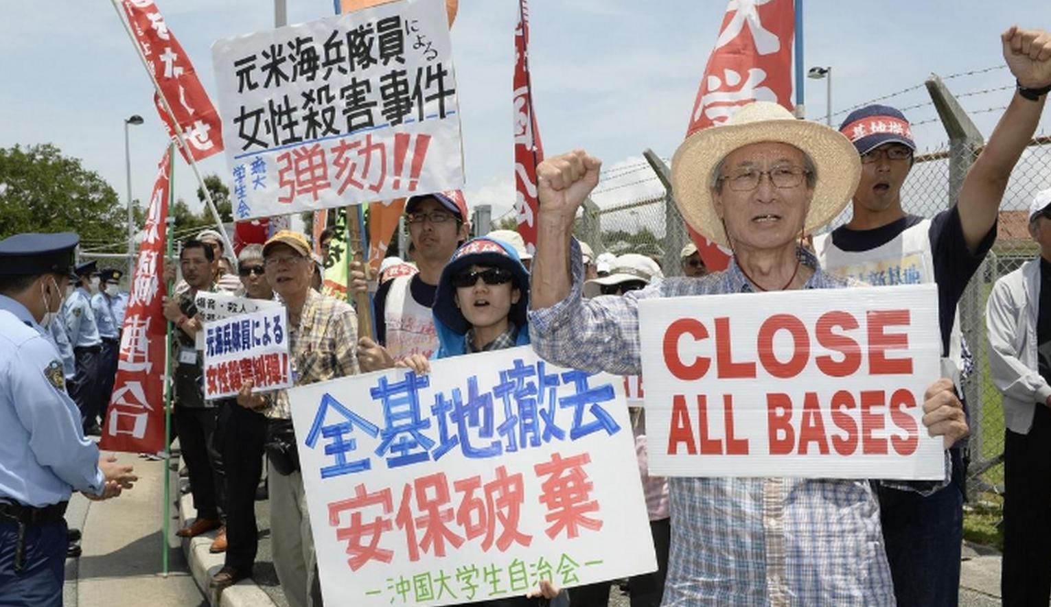 冲绳美军基地美国驻军3万强奸频发安全难保为何无法迁走