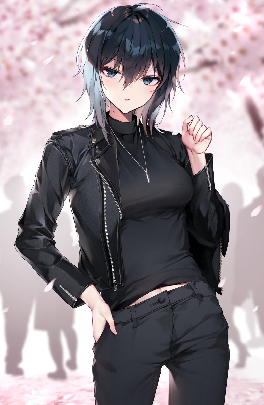 p站画师画师ハ91ラ黑色短发控