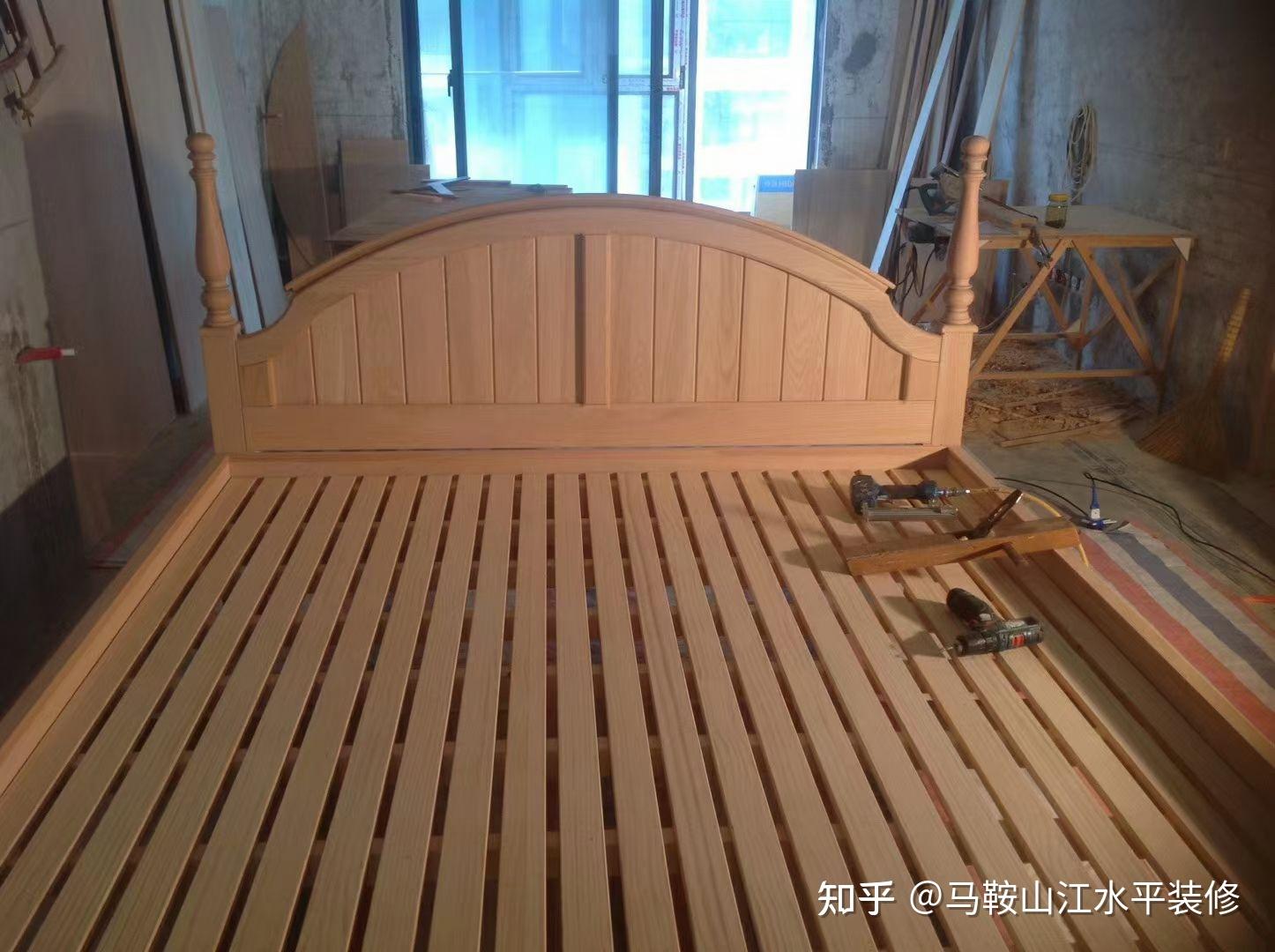 木工师傅做的床 