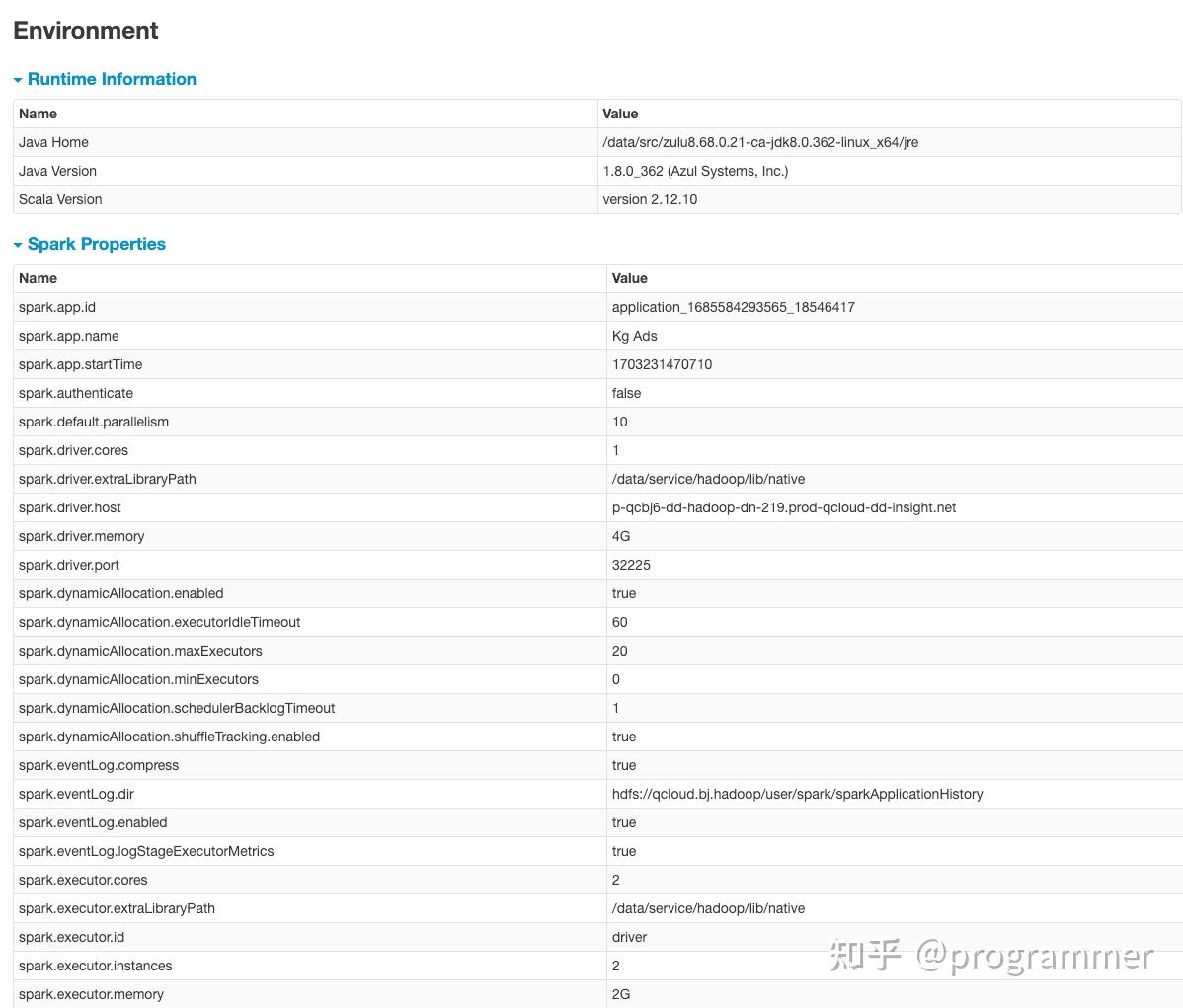Spark ui 