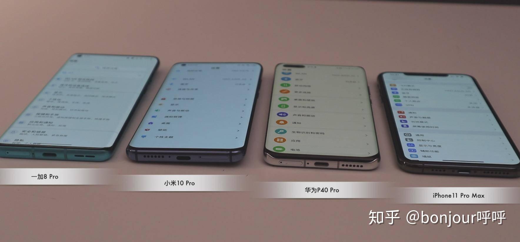 2020旗舰手机横评上华为p40pro小米10pro一加8proiphone