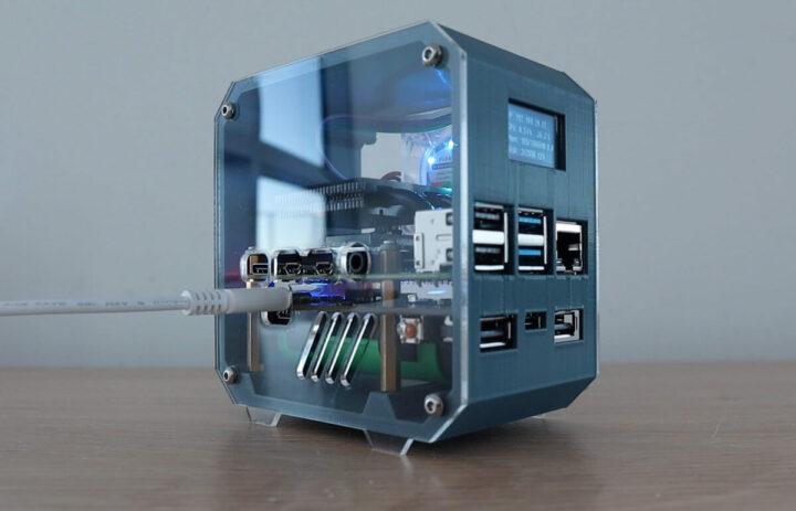 diy带ups和oled屏的树莓派4迷你服务器