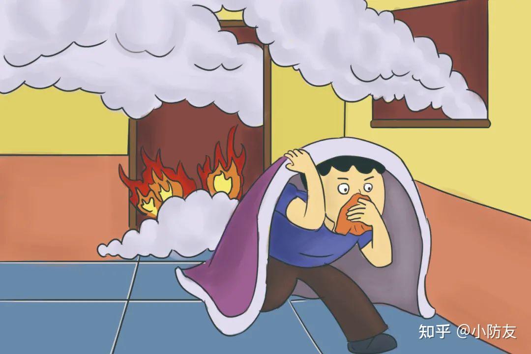 毛巾,口罩等用水浸湿,捂住口鼻脱离现场,以免吸入有毒气体③如果是在