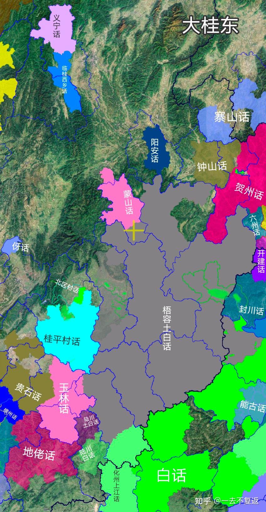 岭南粤语方言土语分布图 知乎