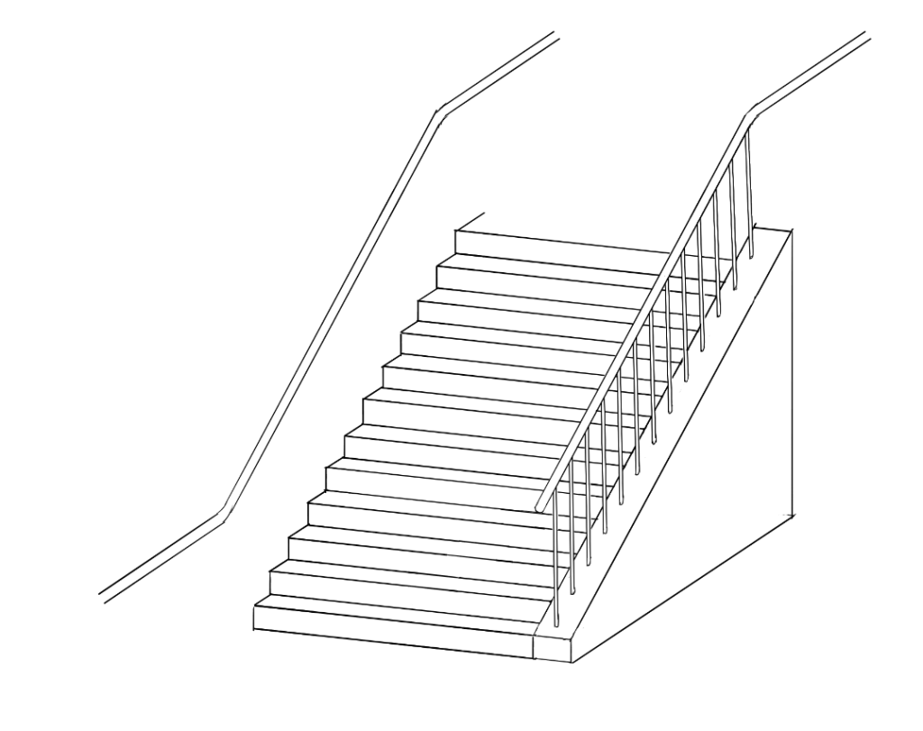楼梯扶手简笔画图片图片